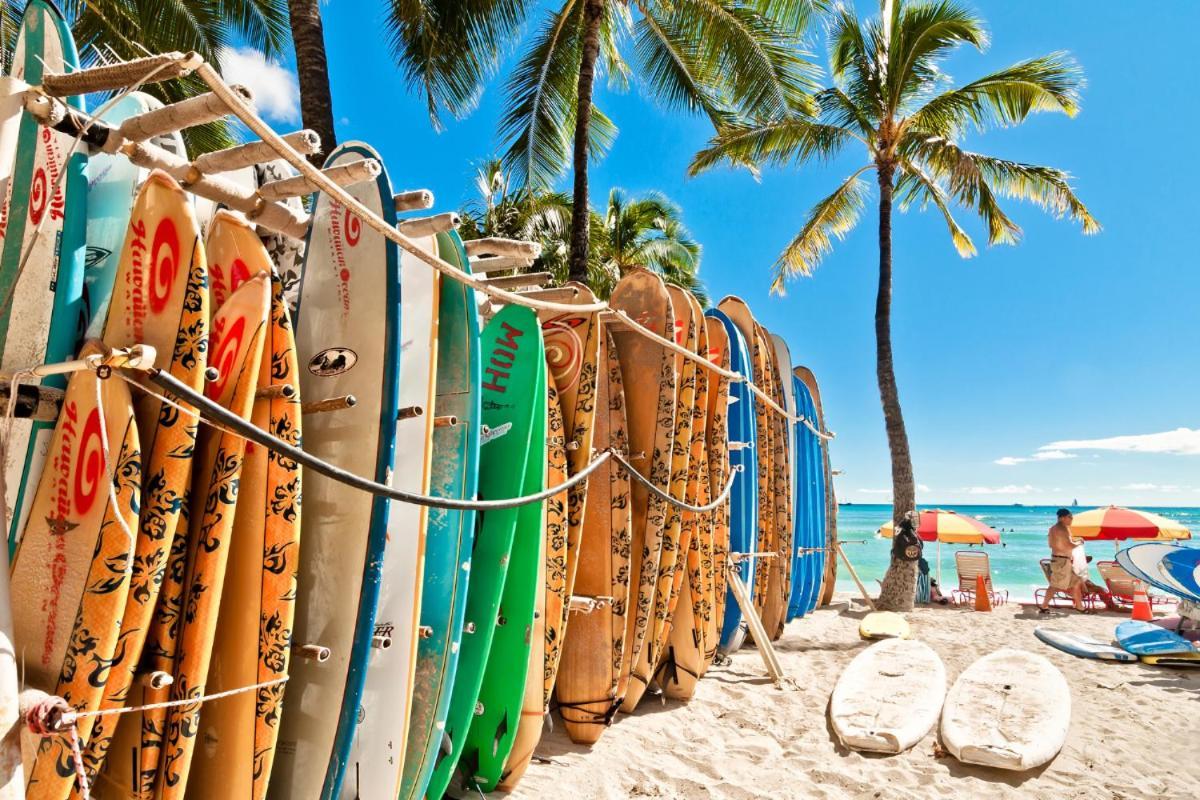 Renovated With City View At Aqua Palms Waikiki Honolulu Bagian luar foto