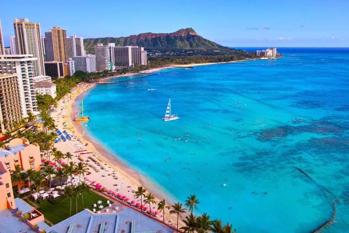 Renovated With City View At Aqua Palms Waikiki Honolulu Bagian luar foto